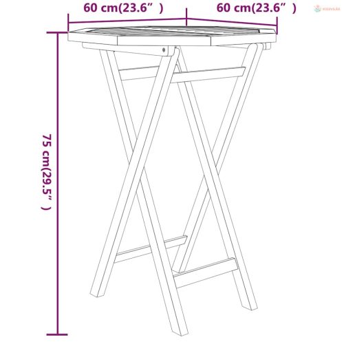 3 részes tömör tíkfa kerti étkezőgarnitúra