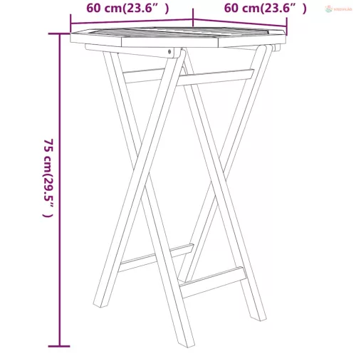 3 részes tömör tíkfa kerti étkezőgarnitúra