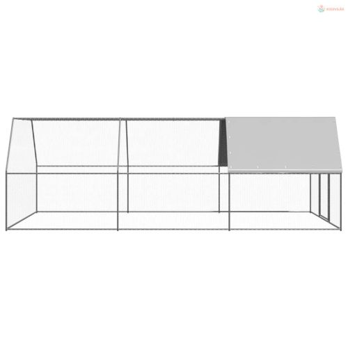 Kültéri horganyzott acél tyúkól 3 x 6 x 2 m