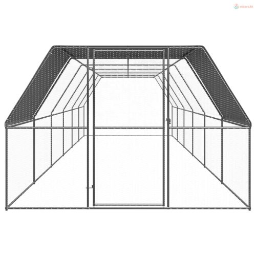Kültéri horganyzott acél tyúkól 3 x 12 x 2 m