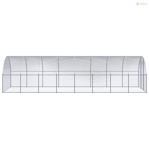 Kültéri horganyzott acél tyúkól 3 x 8 x 2 m