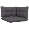 9 részes fenyőfa kerti ülőgarnitúra antracitszürke párnákkal