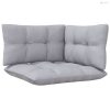 13 részes fenyőfa kerti ülőgarnitúra szürke párnákkal