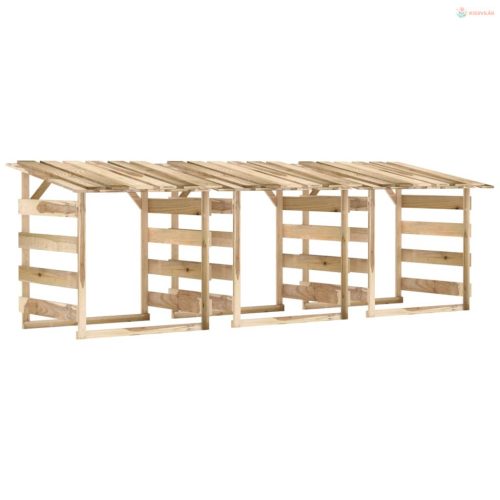 3 db impregnált fenyőfa pergola tetővel 100 x 90 x 100 cm