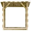 3 db impregnált fenyőfa pergola tetővel 100 x 90 x 100 cm