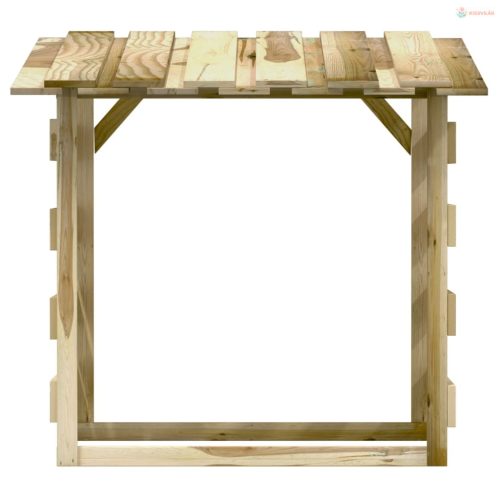 3 db impregnált fenyőfa pergola tetővel 100 x 90 x 100 cm