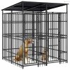 Acél kültéri kutyakennel tetővel 3,69 m²