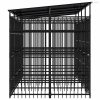 Acél kültéri kutyakennel tetővel 7,37 m²