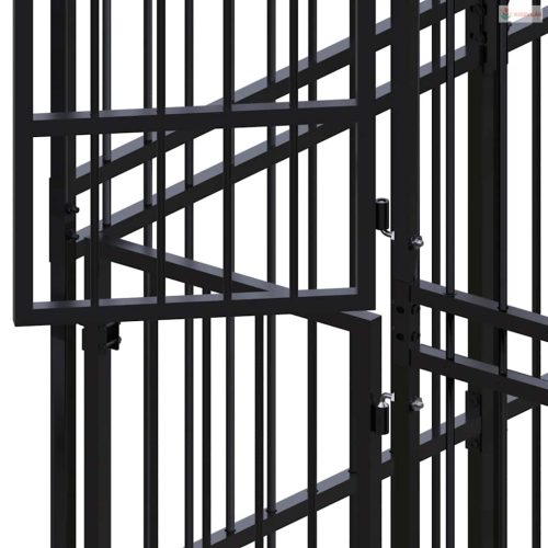 Acél kültéri kutyakennel tetővel 11,06 m²