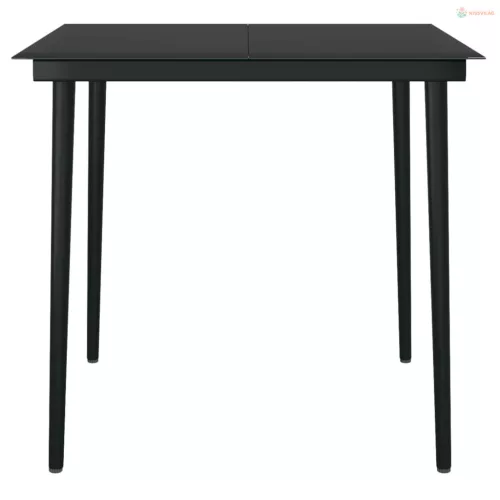 5 részes fekete kerti étkezőgarnitúra