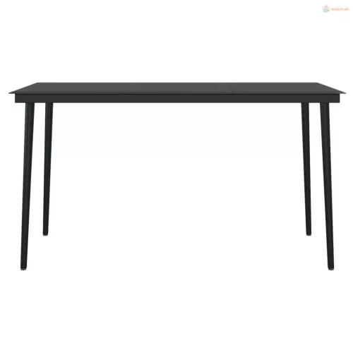 5 részes fekete kerti étkezőgarnitúra