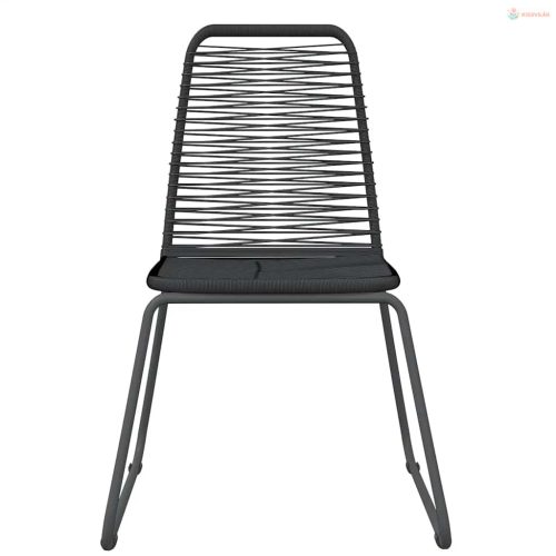 3 részes fekete kerti étkezőgarnitúra