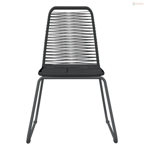 3 részes fekete kerti étkezőgarnitúra