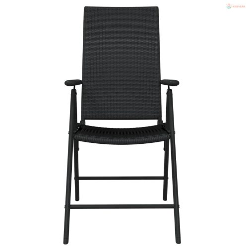 5 részes fekete kerti étkezőgarnitúra