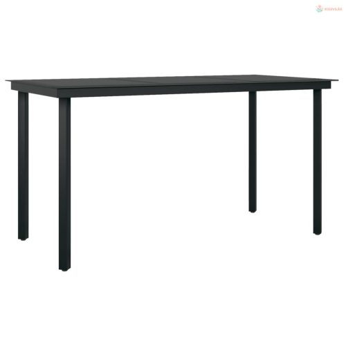 5 részes fekete kerti étkezőgarnitúra