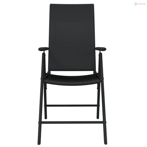 7 részes fekete kerti étkezőgarnitúra