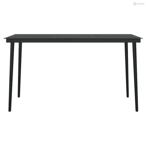 7 részes fekete kerti étkezőgarnitúra