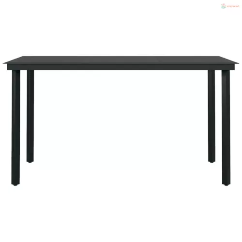 5 részes fekete kerti étkezőgarnitúra