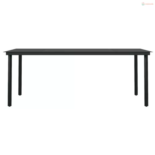 7 részes fekete kerti étkezőgarnitúra