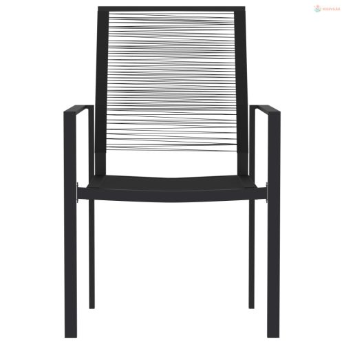 7 részes fekete kerti étkezőgarnitúra