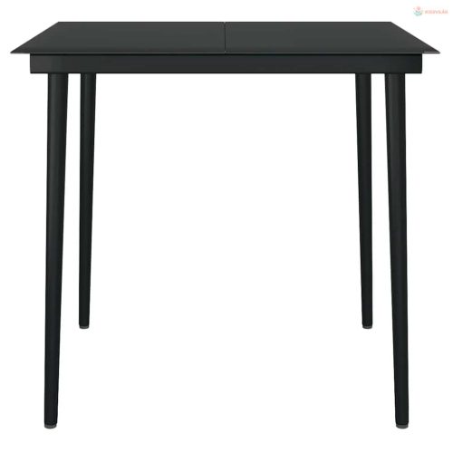 3 részes fekete kerti étkezőgarnitúra