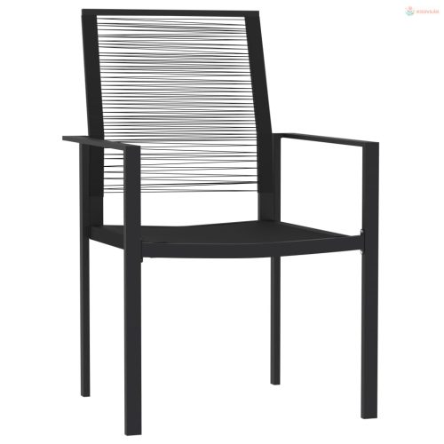 5 részes fekete kerti étkezőgarnitúra