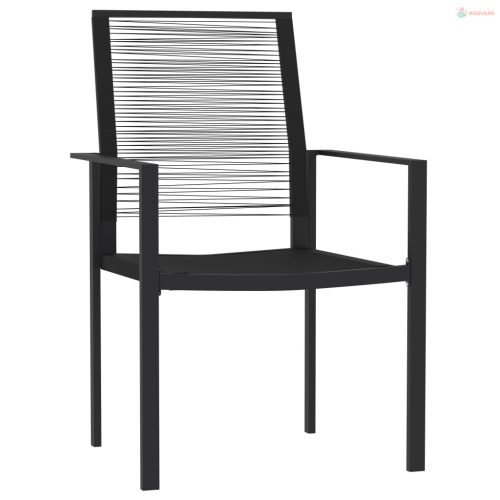 5 részes fekete kerti étkezőgarnitúra