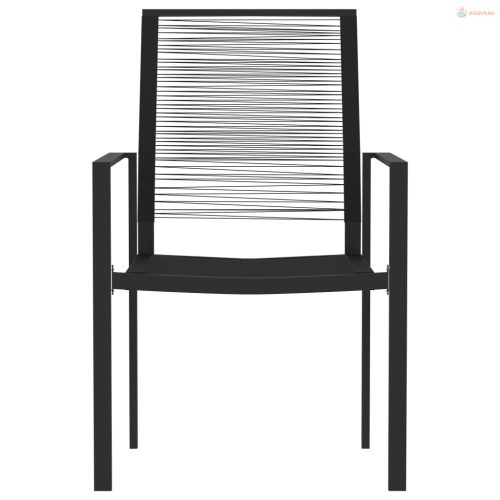 5 részes fekete kerti étkezőgarnitúra