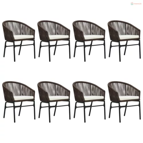 9 részes barna kerti étkezőgarnitúra