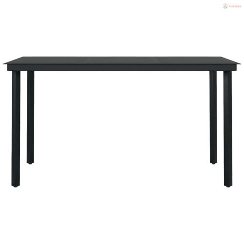 5 részes fekete kerti étkezőgarnitúra