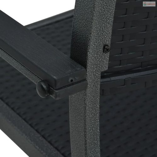 7 részes fekete kerti étkezőgarnitúra