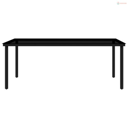 7 részes fekete kerti étkezőgarnitúra