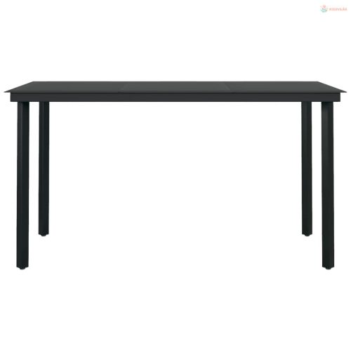 5 részes fekete kerti étkezőgarnitúra