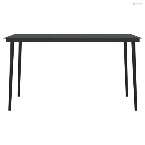 5 részes fekete kerti étkezőgarnitúra