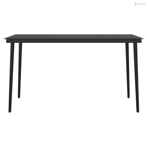 5 részes szürke és fekete kerti étkezőgarnitúra