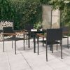 5 részes fekete kerti étkezőgarnitúra