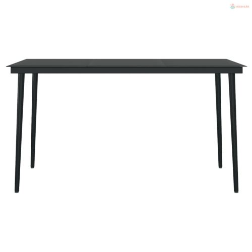 7 részes szürke kerti étkezőgarnitúra párnákkal