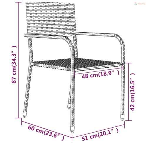 3 részes szürke kerti étkezőgarnitúra