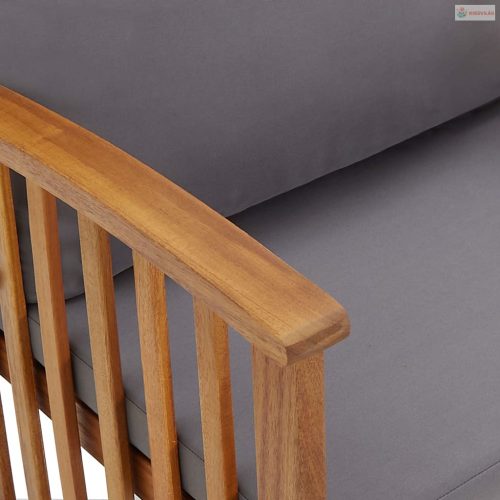 2 részes tömör akácfa kerti ülőgarnitúra párnákkal