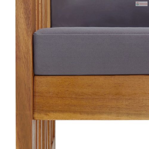 2 részes tömör akácfa kerti ülőgarnitúra párnákkal