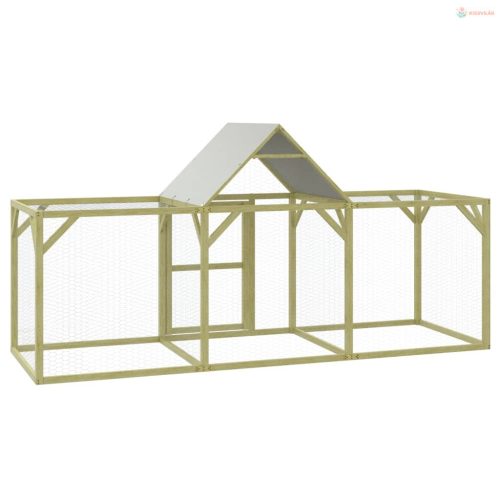 Impregnált tömör fenyőfa tyúkól 300 x 100 x 150 cm