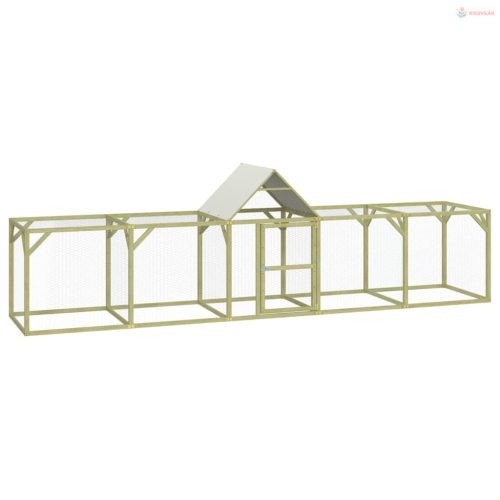 Impregnált tömör fenyőfa tyúkól 500 x 100 x 150 cm