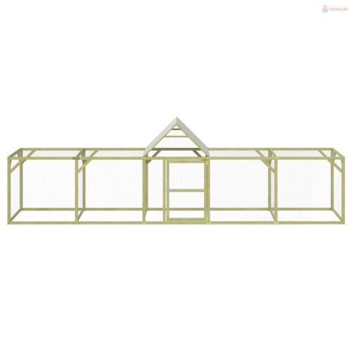 Impregnált tömör fenyőfa tyúkól 500 x 100 x 150 cm