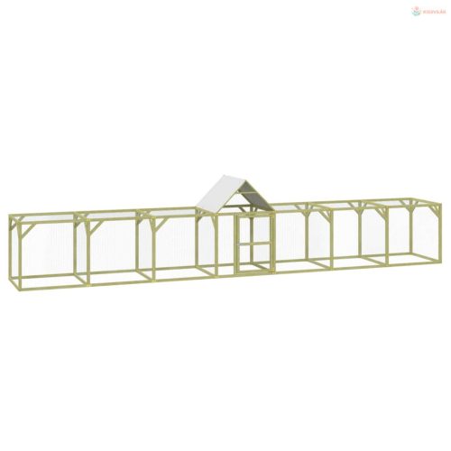 Impregnált tömör fenyőfa tyúkól 700 x 100 x 150 cm