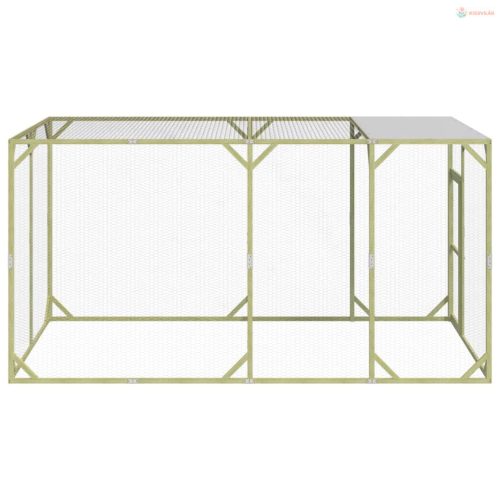 Impregnált tömör fenyőfa tyúkól 200 x 400 x 200 cm