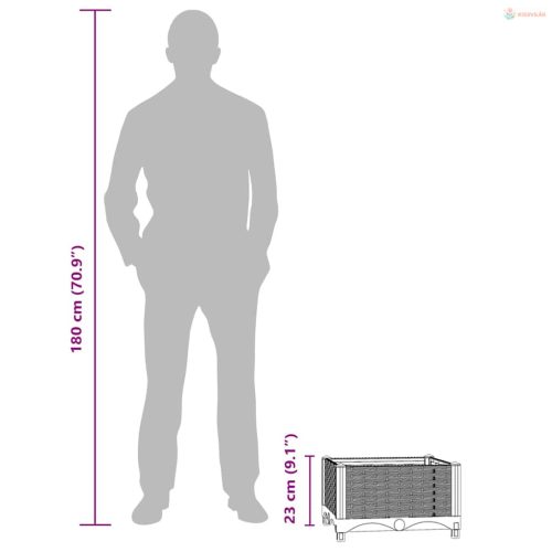 Polipropilén magaságyás 40 x 40 x 23 cm
