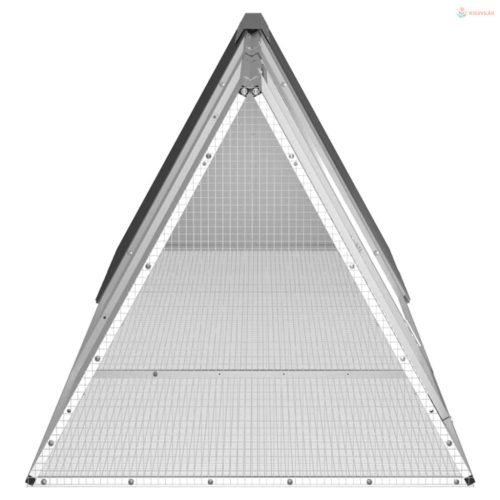 Antracit színű horganyzott acél nyúlketrec 302,5 x 80,5 x 71 cm