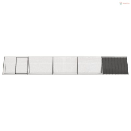 Antracitszürke horganyzott acél nyúlketrec 504,5 x 80,5 x 71 cm