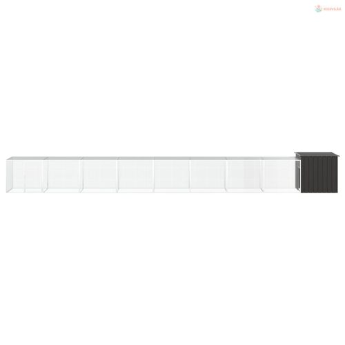 Antracitszürke horganyzott acél csirkeketrec 900x91x100 cm