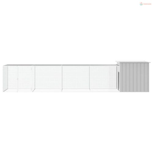 Szürke horganyzott acél csirkeketrec 500x91x100 cm